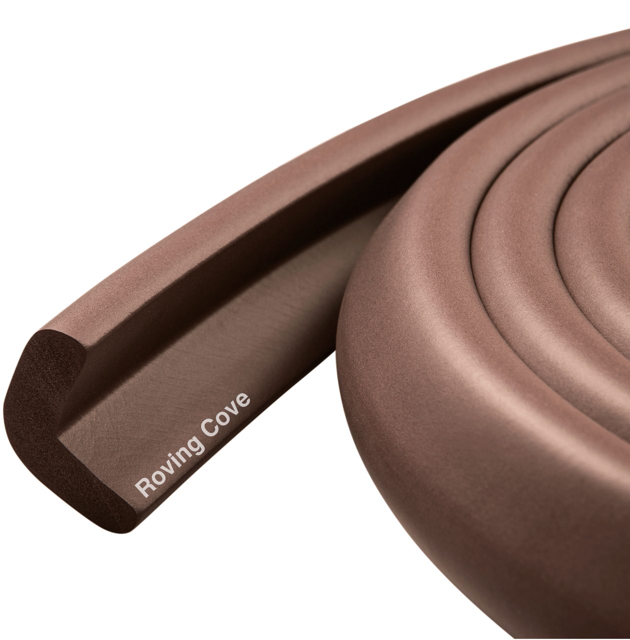 Roving Cove HeftyFit Edge Protector for Baby Proofing, Large 9ft Edge Only,  Coffee Brown